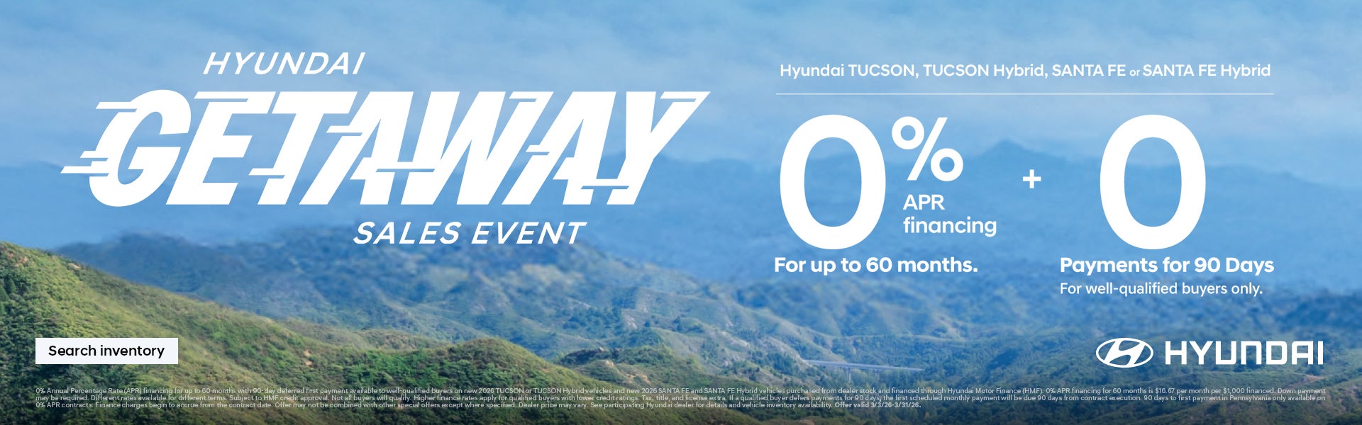 Eastern Hyundai 2026 Getaway Sales Event Offer